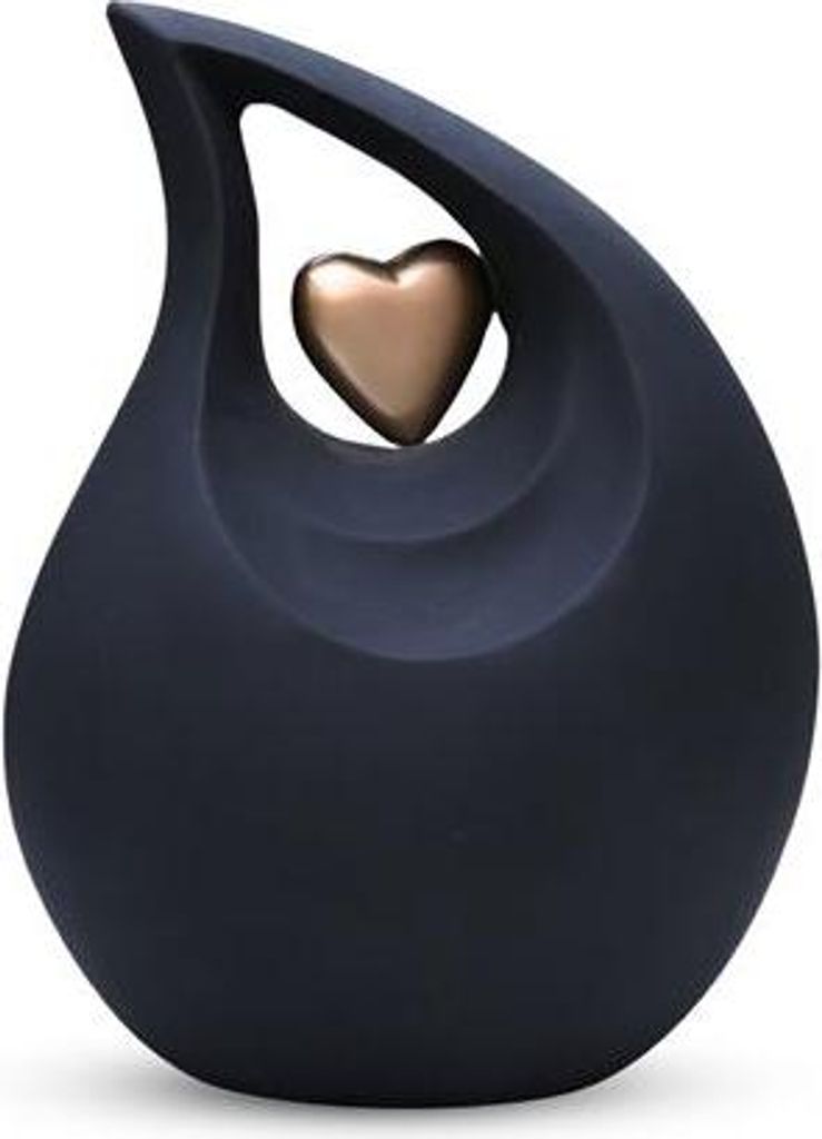 Schwarz Gold XXLTropfen urne Hund-3,5L