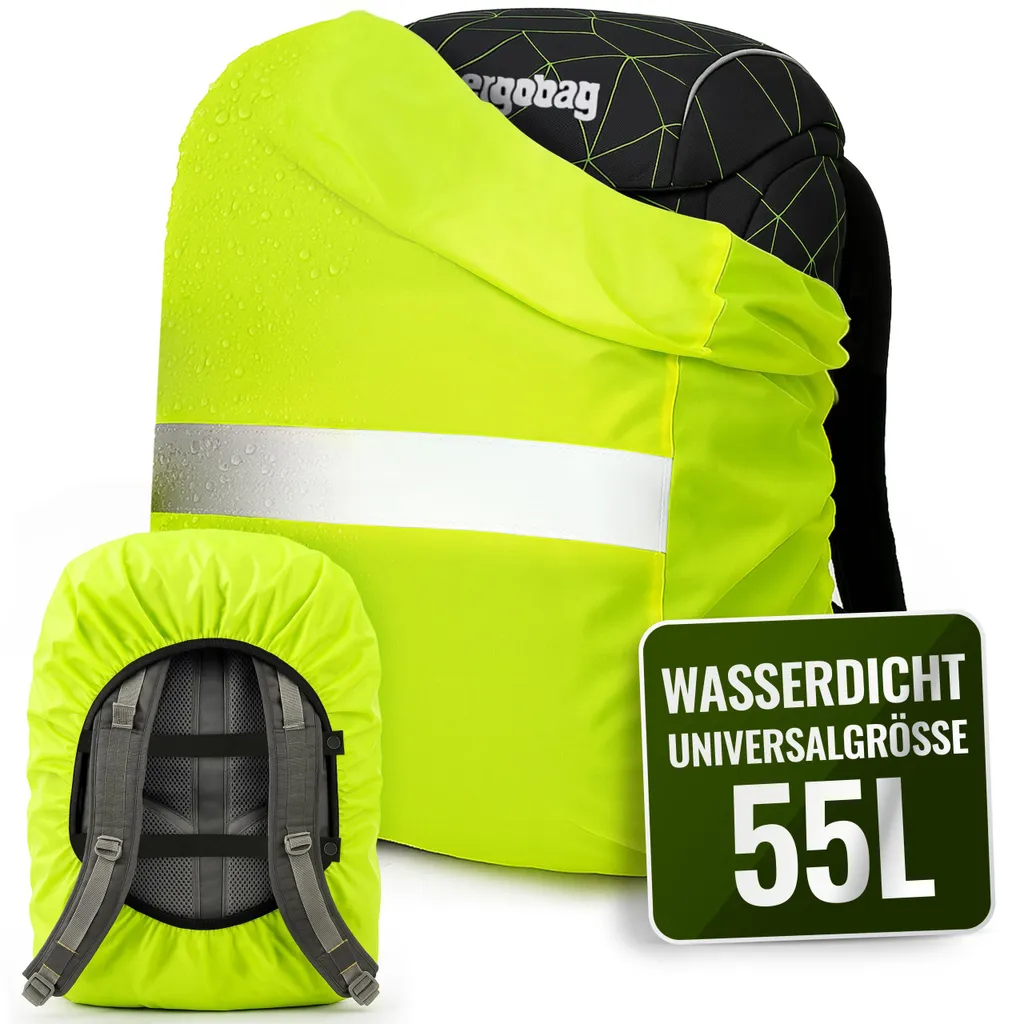 Housse de sac à dos imperméable et coupe-vent - Format compact 35L max