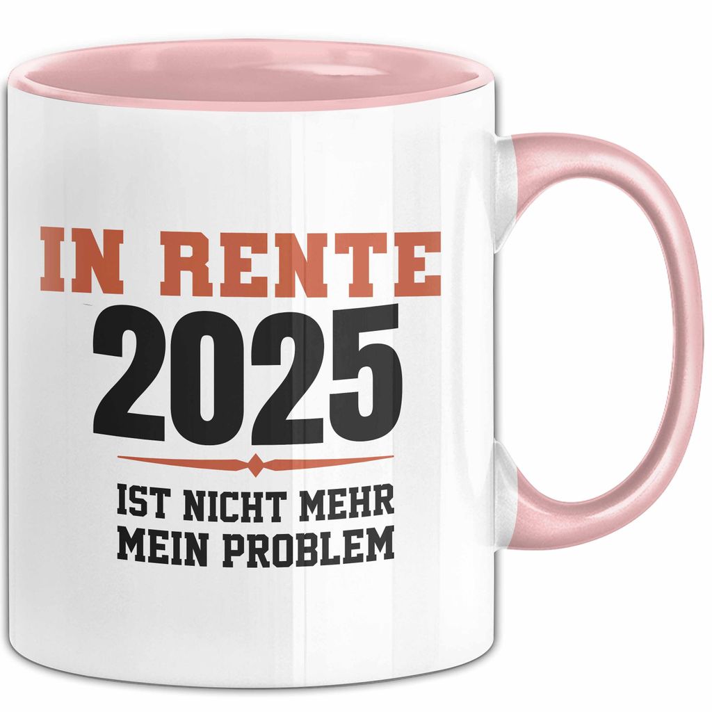 Trendation - Renter 2022 Tasse Ruhestand Geschenk Rente für Mann Frau Lustig Renteneintritt Abschied Rentnerin Spruch (Rosa)