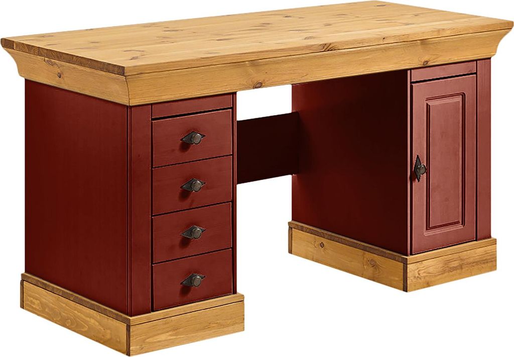 home24 Schreibtisch - Kiefer Massiv - 143 cm
