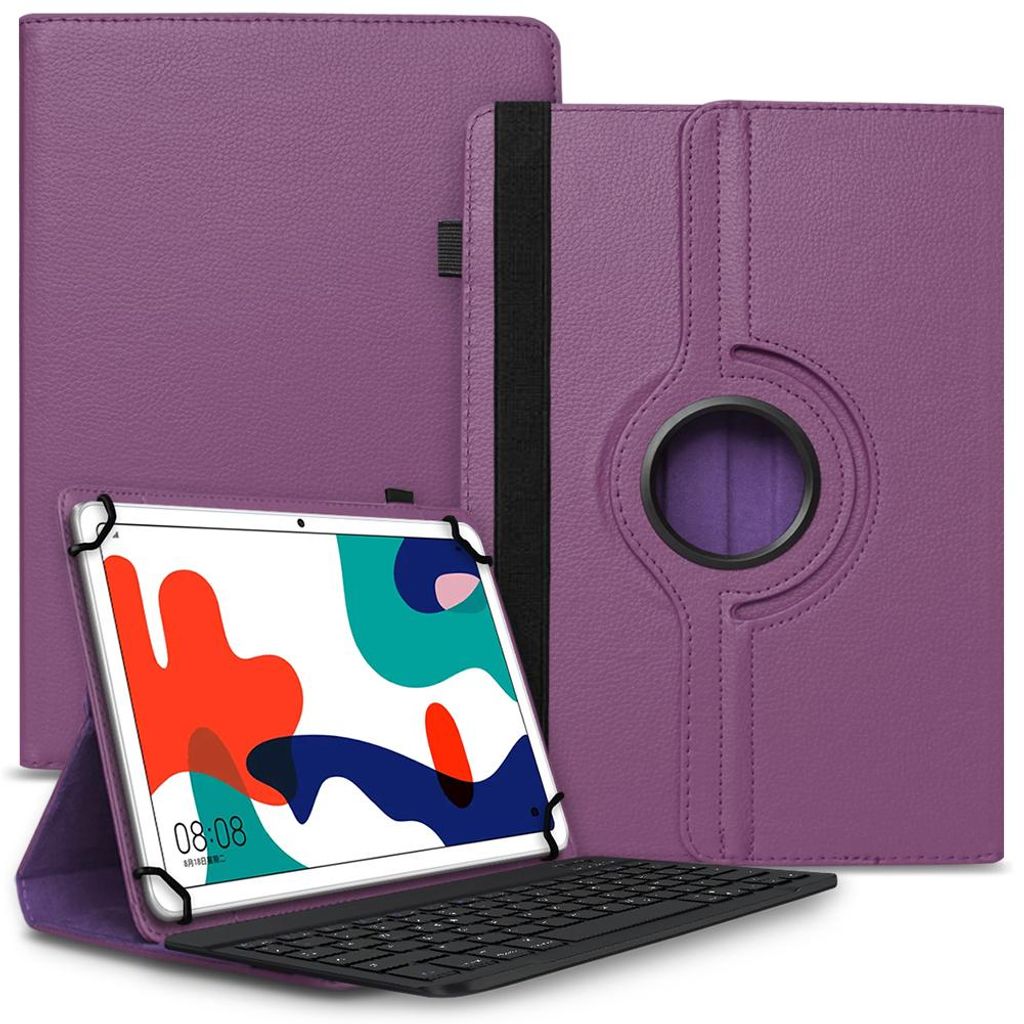 Tablet Tasche für Blackview Tab 90 Tastatur Hülle Case Bluetooth 360° DrehbarFarbe Uni 360 Taschen:Lila