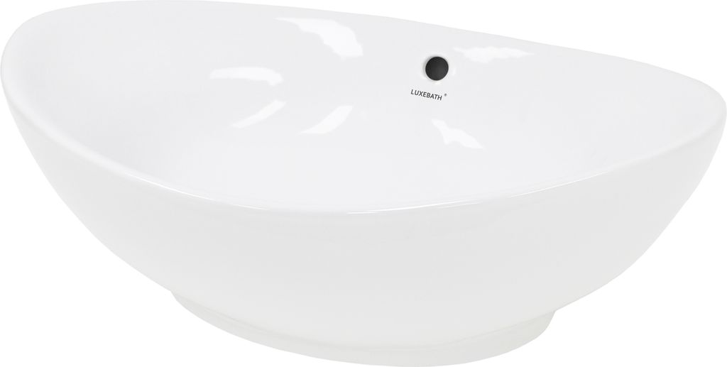 LuxeBath Waschbecken Aufsatzwaschbecken Oval, 59x39x20 cm, Produktbild 
