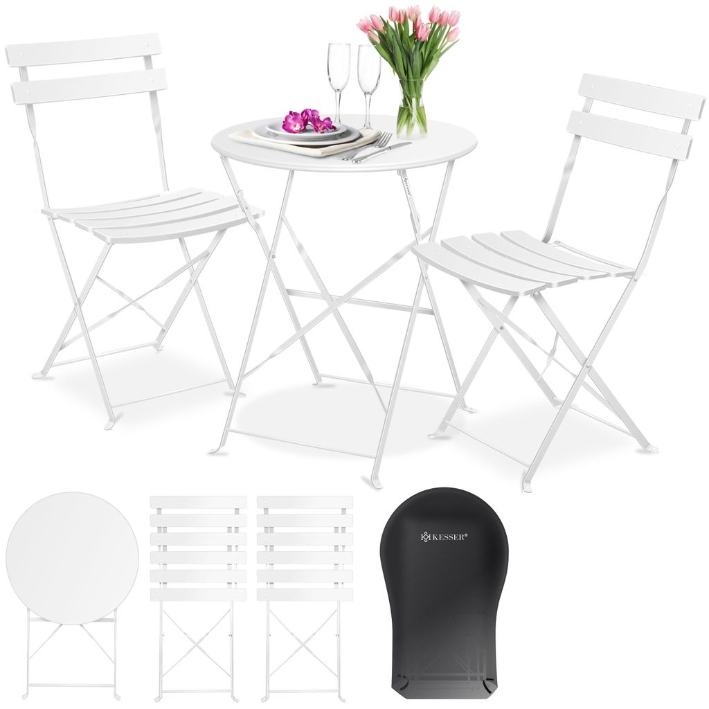 Set da bistrot KESSER® 3 pezzi: tavolo da bistrot con 2 Immagine del prodotto 