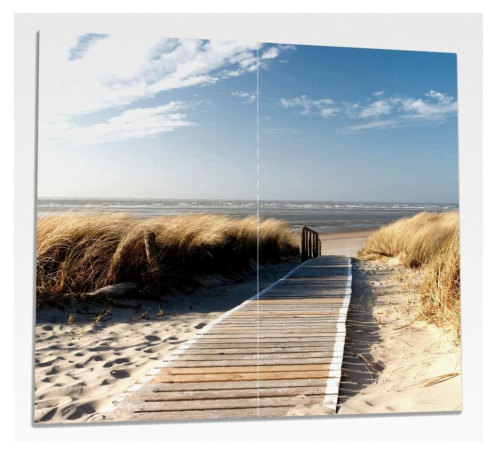 Herdabdeckplatte/Spritzschutz aus Glas, 2-teilig, 60x52cm, für Glaskeramik- und Induktionsherde