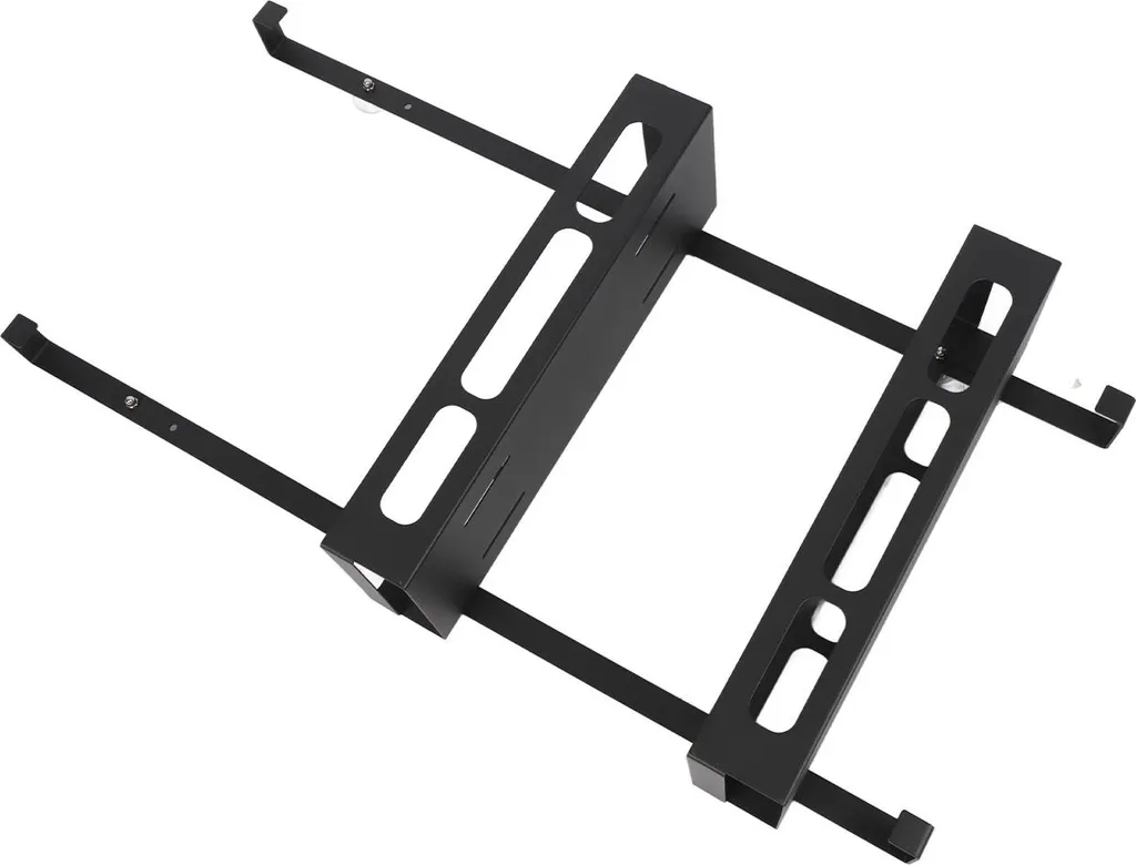 Étagère de Douche Murale Double Couche en Métal à Ventouse Type A Noir - 6