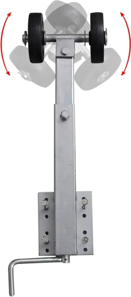Chandelles de Remorque Nautique avec Doubles Roues Ajustables 2 Pcs