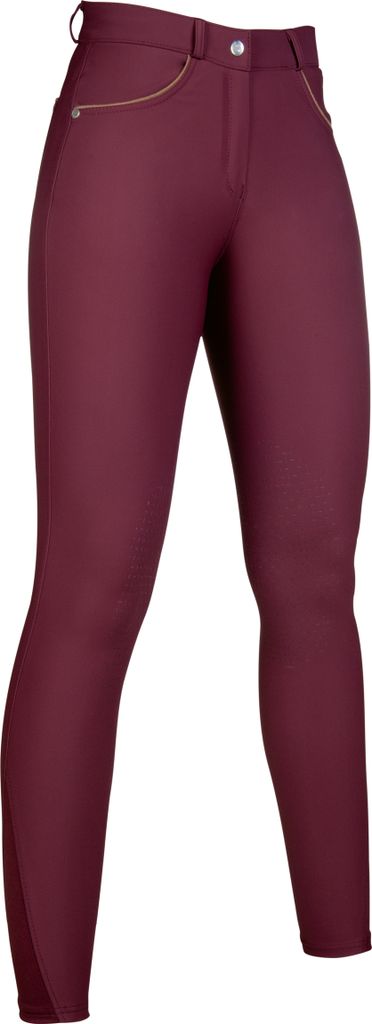 HKM Reithose Beagle Silikon-Kniebesatz BORDEAUX, Gr. 34
