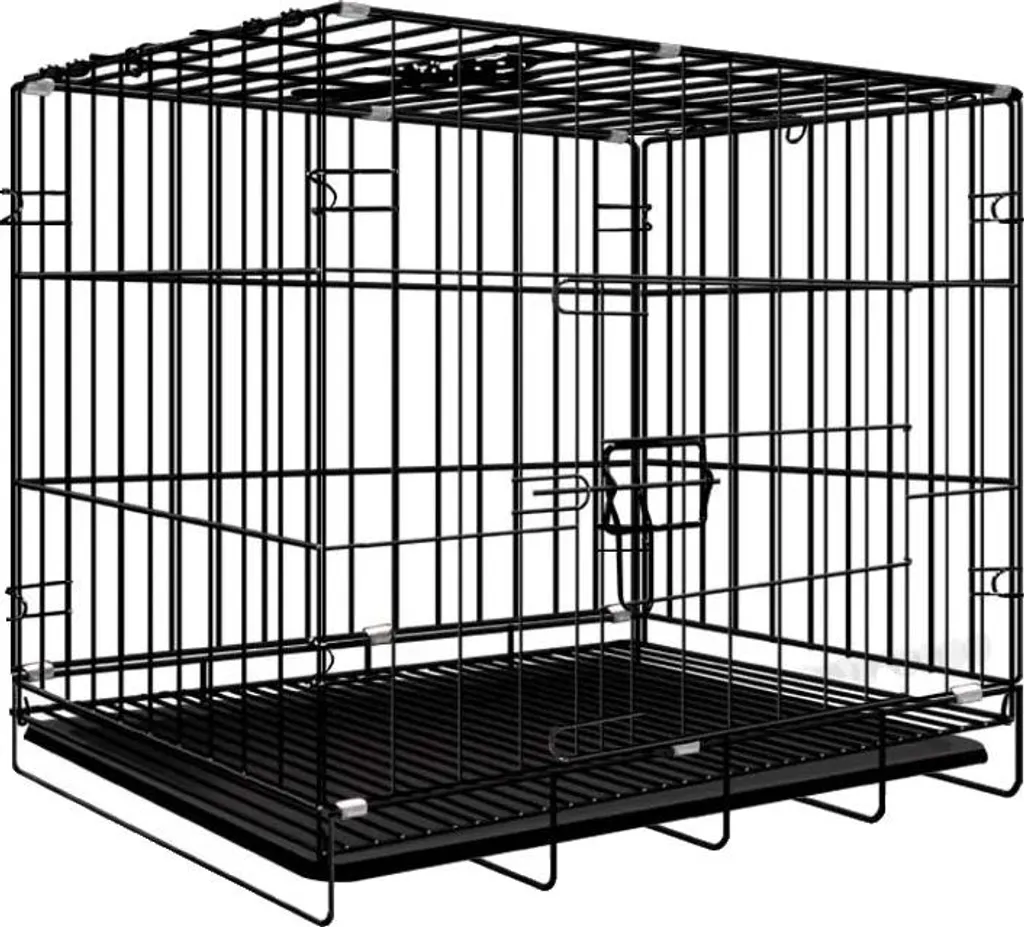 Cage d'intérieur pour chien pliable noire M pour éducation et repos