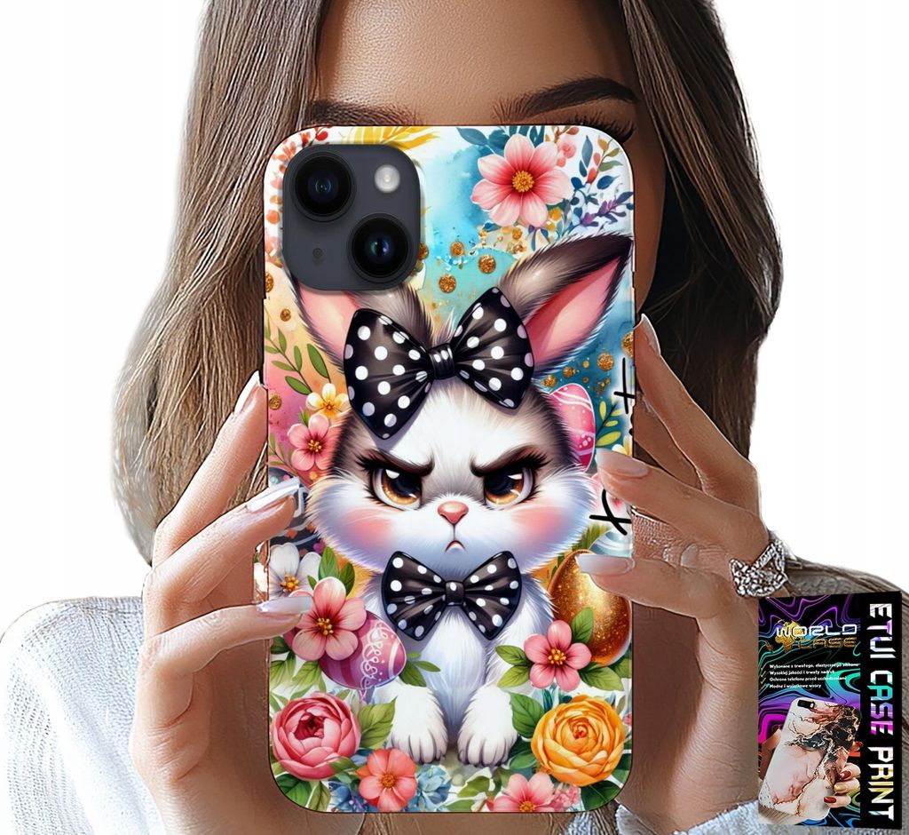 Hülle Für Iphone 14 Plus - Osterhase, Hase, Eier + Glas
