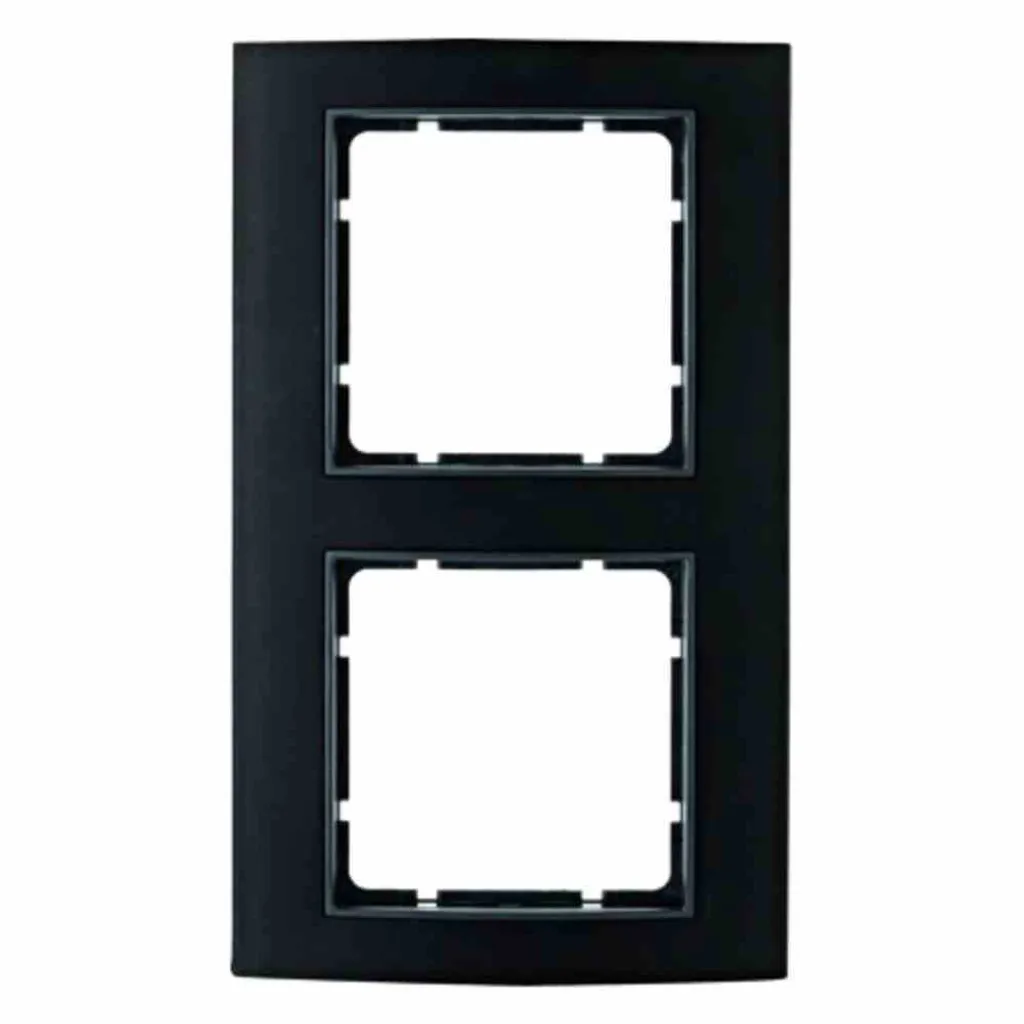 Rénovation murale : Cadre Berker 10123005 2 postes Anthracite robuste
