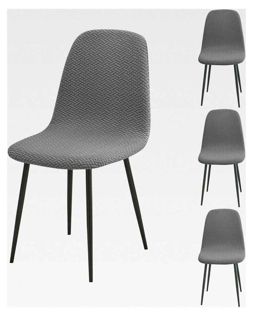 4 Stück Stretch-Stuhlhussen, langlebige Stretch-Stuhlhussen, Stuhlhussen für Muschelstühle, abnehmbare Stuhlhussen für Schalenstühle, geeignet...
