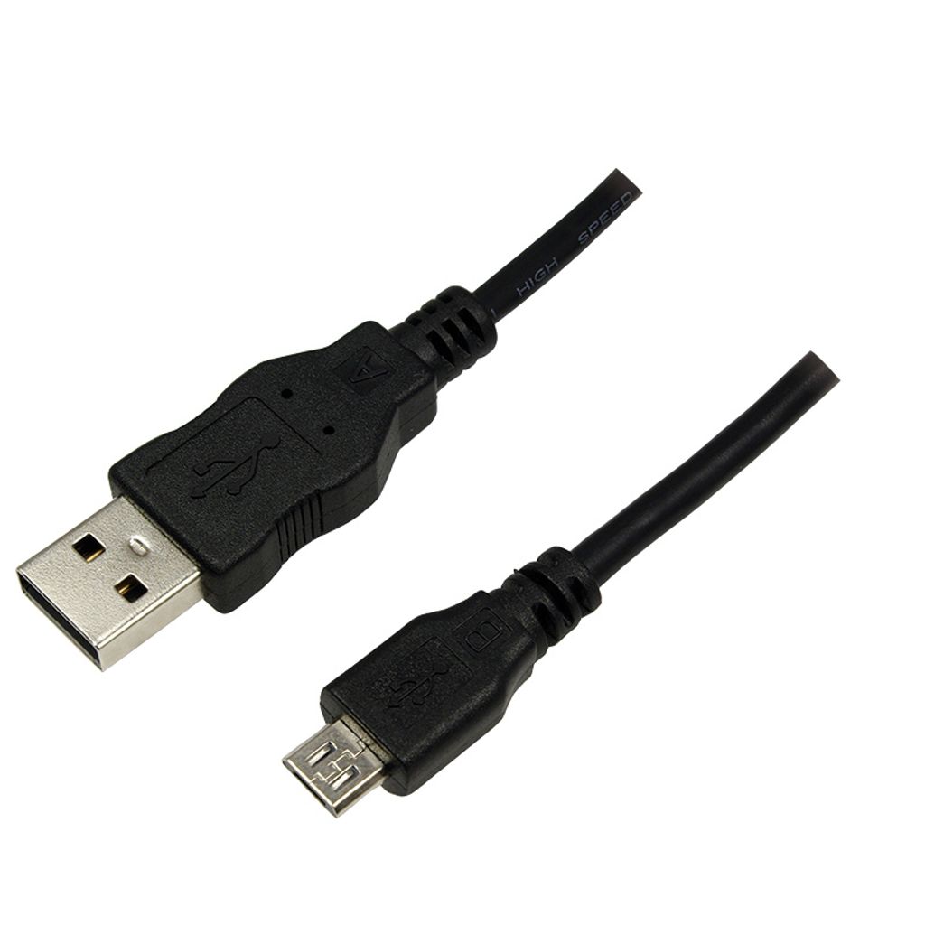 LogiLink USB 2.0 Kabel USB-A - USB-B Micro Stecker 1,8 m schwarz