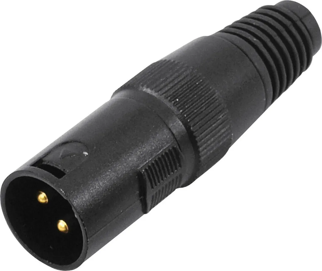 OMNITRONIC XLR Mâle 3 Pins Métal 110 Ohms - Haute Performance Blindée