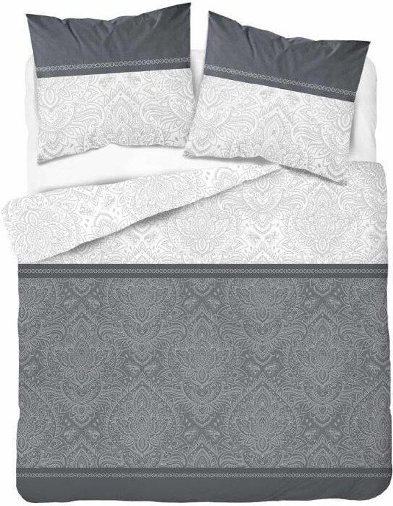 Pościel flanelowa 140x200 4950b szara elegancka Zdjęcie produktu 