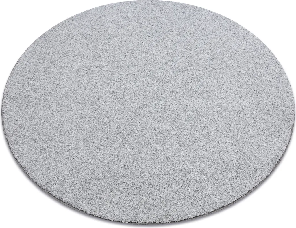 Tapis rond Velvet Micro gris 133 cm - Texture velours microfibre douce