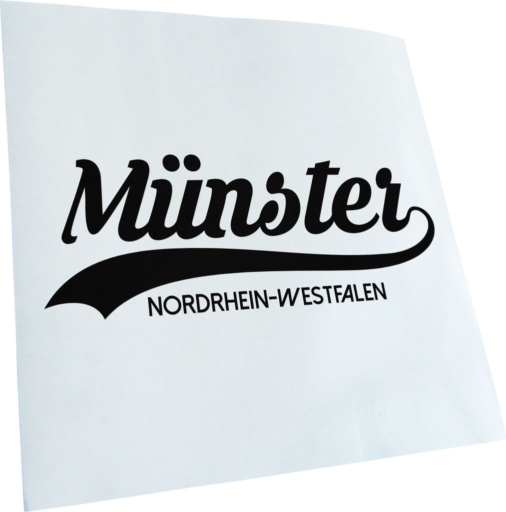 Kiwistar - Autoaufkleber - Münster Nordrhein-Westfalen - Schwarz - 60x23cm - Aufkleber für Auto, Laptop, Fahrrad, LKW, Motorrad mehrfarbig JDM De...