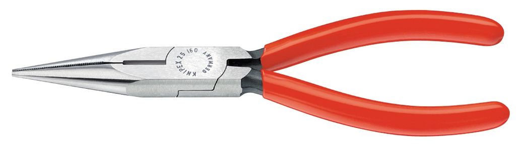 Radiozange L.160mm pol. flach-rd. m.Ku.-Überzug KNIPEX DIN/ISO5745