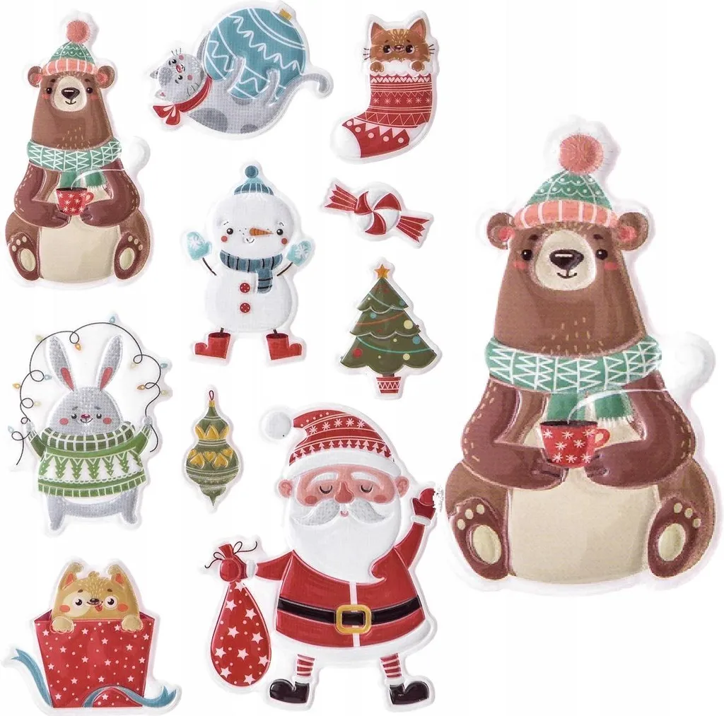 Stickers Relief Enfant Winter Candy - 10 Planches Autocollantes 3D