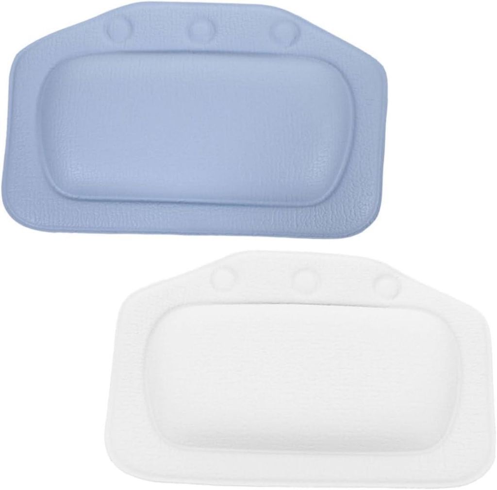 Komfortables 2-teiliges Badewannenkissen, weiches Schaumstoff-Kopfstützkissen für Entspannung und Spa