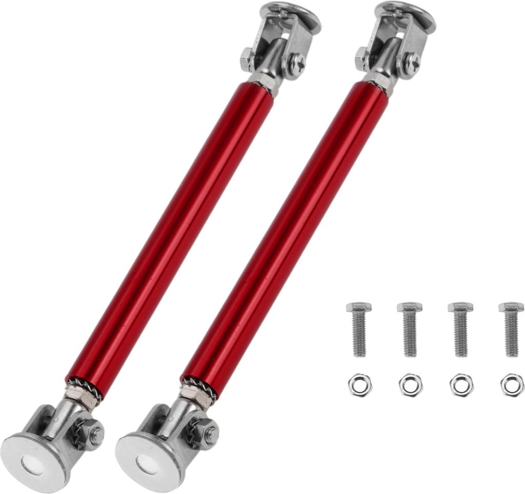 2 Stücke 10cm/3,94 Zoll Auto Splitter Stützstangen Einstellbare Front- und Heckstoßstangen-Lippen-Splitter-Streben-Stützstangen aus Aluminiumle...