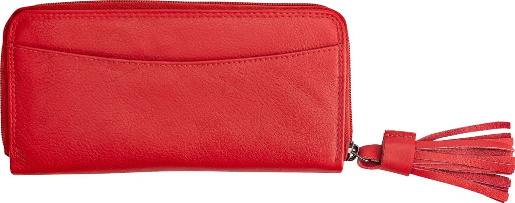 Josephine Osthoff Geldbörse Damen Leder Länglich Portemonnaie mit Reißverschluss KleinGeldbörse Kreditkartenetui RFID-Schutz Geldbeutel mit Mü...