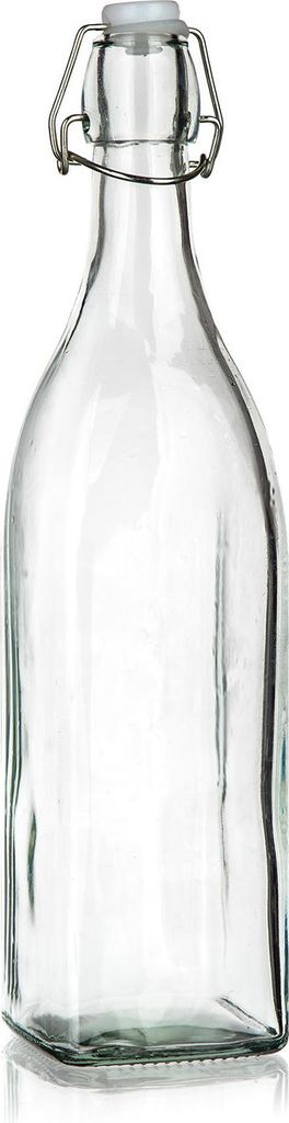 flasche mit Hebelverschluss 950ml, 7,5x7,5cm, Glas YARA