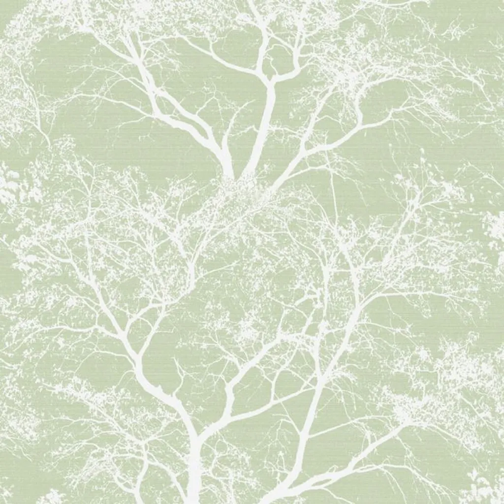 Papier peint intissé motifs arbres vert Holden Décor Whispering Trees