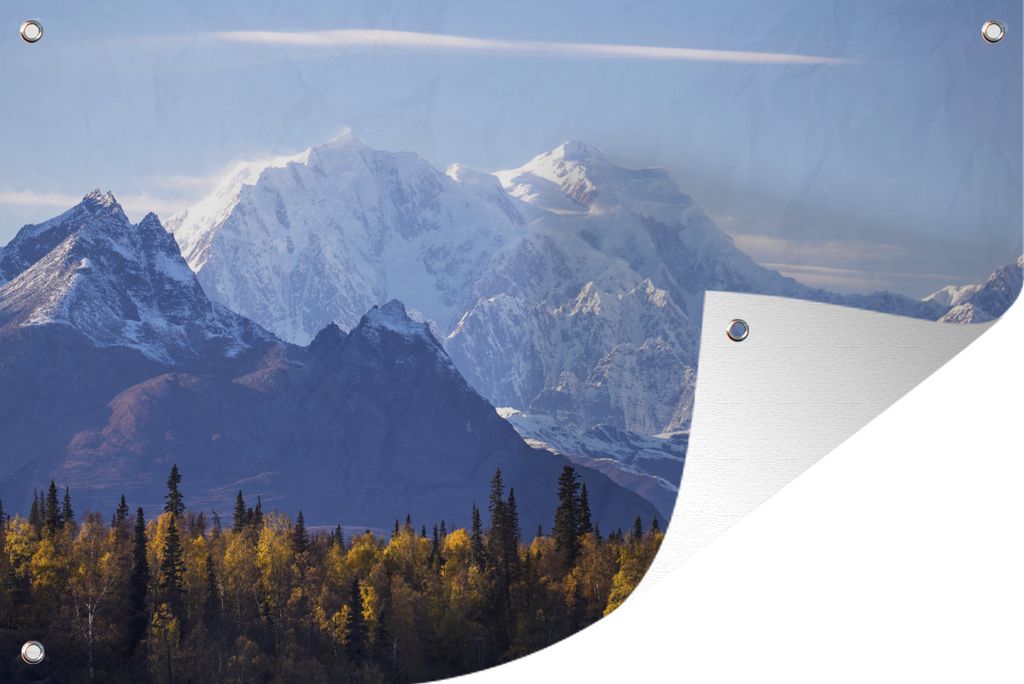 MuchoWow 60x40 cm Outdoor-Poster Gartendeko Sichtschutz Garten Poster für den Garten Die beeindruckende Landschaft des Denali-Nationalparks in ...