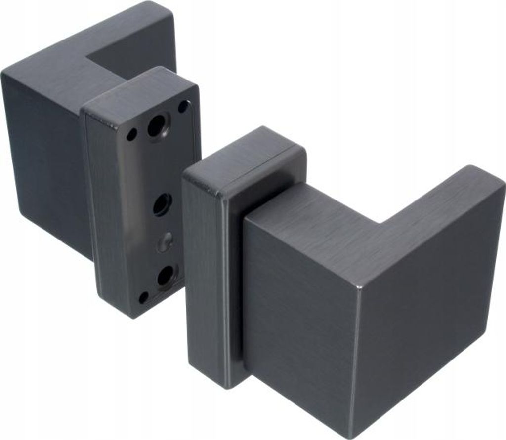 Türgriff Türbeschlag Haustürgriff FEINZ Dublin - Edelstahl Inox F6 - kurzer Schild - modernes Design - langlebig und stilvoll