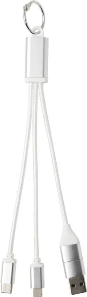 Portachiavi con Cavo Ricarica PF4512 Argento - Design e Funzionalità