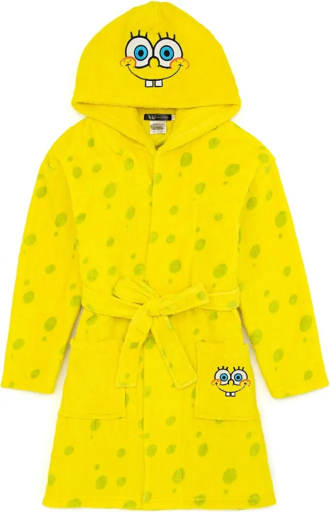 Peignoir enfant Bob l'Éponge : Fini le froid après le bain ! Jaune - 116