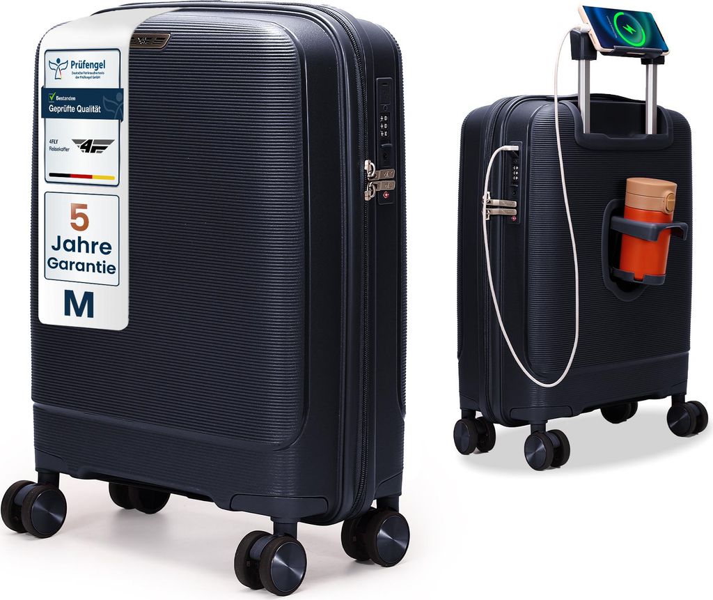 4FLY Hartschalen Handgepäck Koffer M 55×37×20 cm (35L) mit Produktbild 