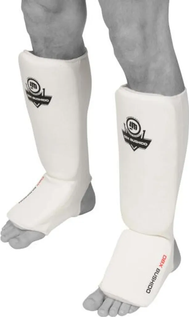 Protège-tibias et Pieds Boxe Thaï DBX BUSHIDO Blancs Taille L Confort