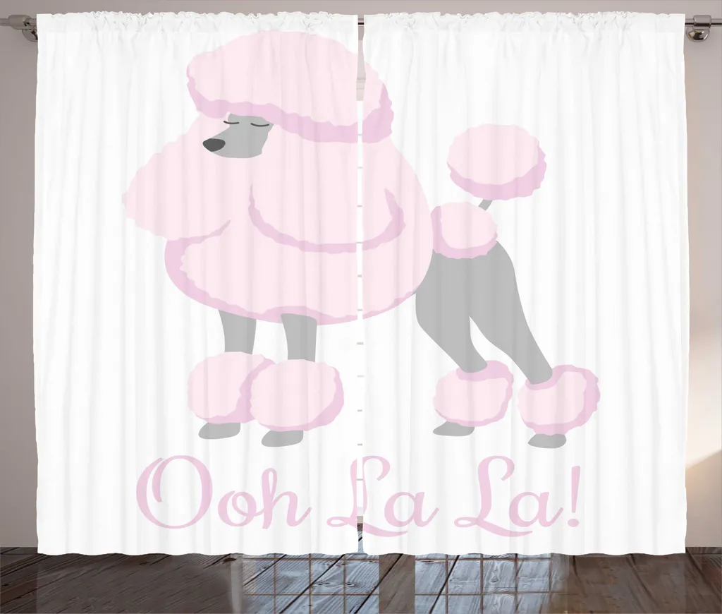 ABAKUHAUS Ooh La La Rideau Caniche Rustique 280 x 225 cm Mauve Pâle