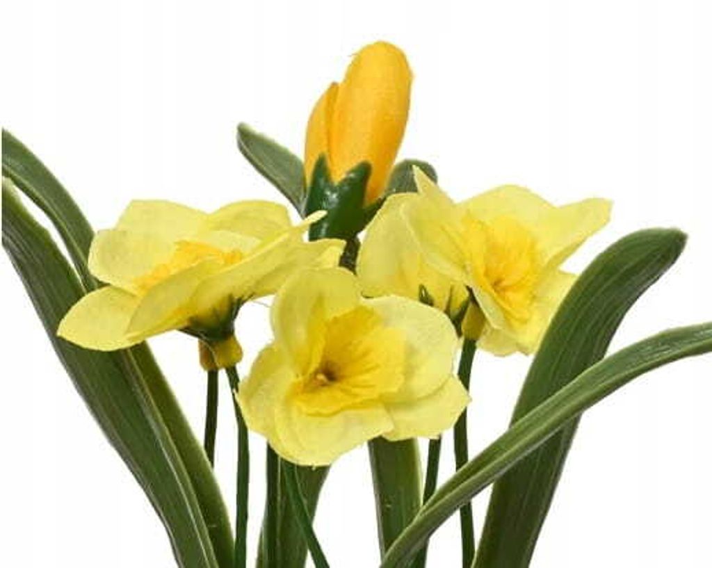 Knstliche Blumen im Topf Narzissen 18cm 1 Stck sortiert