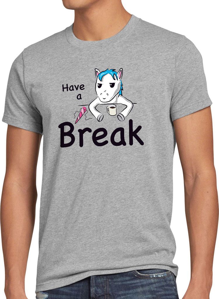 style3 Have a Break Einhorn Herren T-Shirt Unicorn