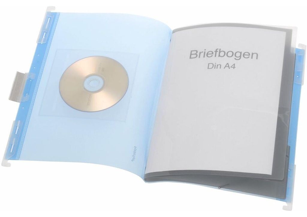 FSY PP-Hänge-Ordnungsmappe A4, 6 Fächer, blau transluzent, 1 Stück