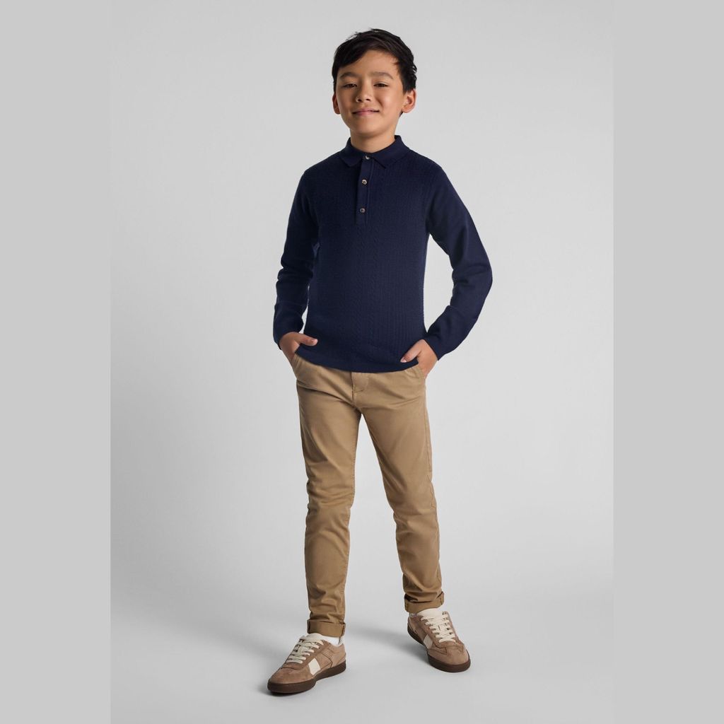 Minoti Chinohosen Baumwolle Beige Gr. 128 für Jungen