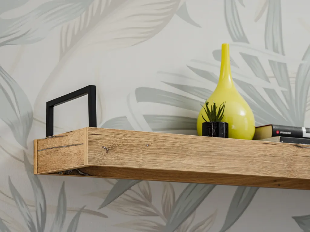 Rangement mural BIANKA chêne flagstaff : solution pour petits appartements