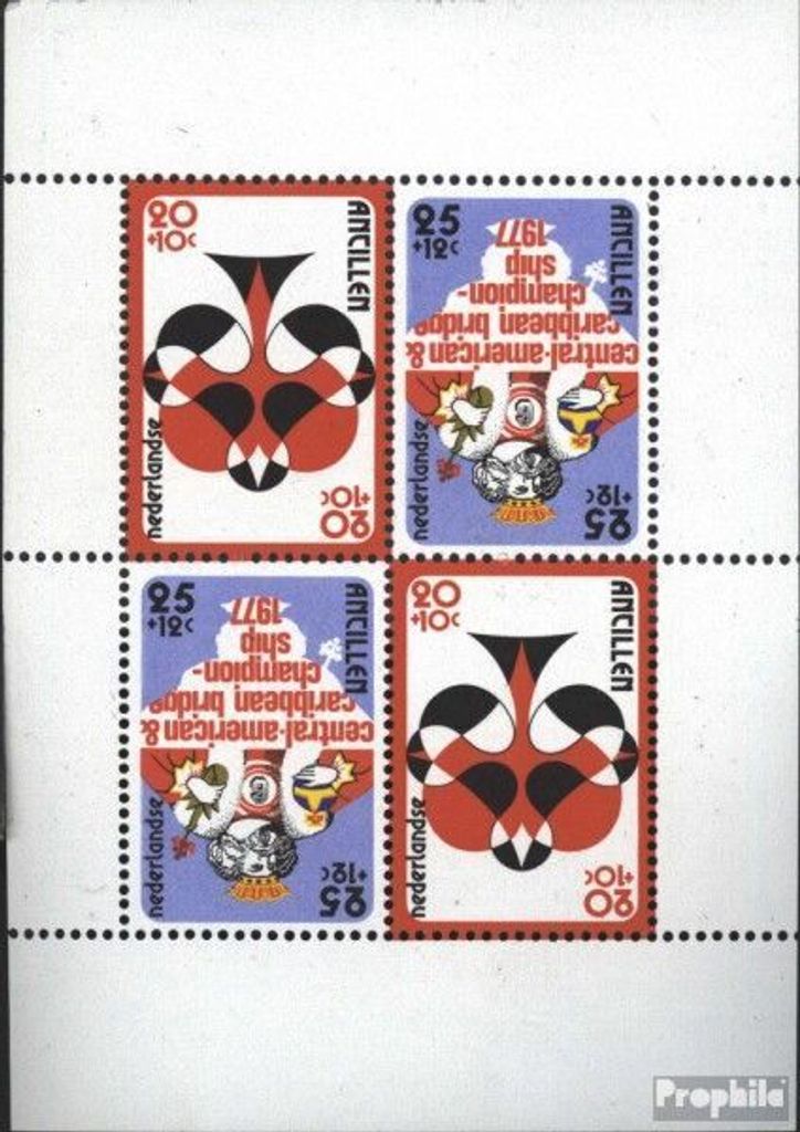 Briefmarken Niederländische Antillen 1977 Mi Block4 Produktbild 