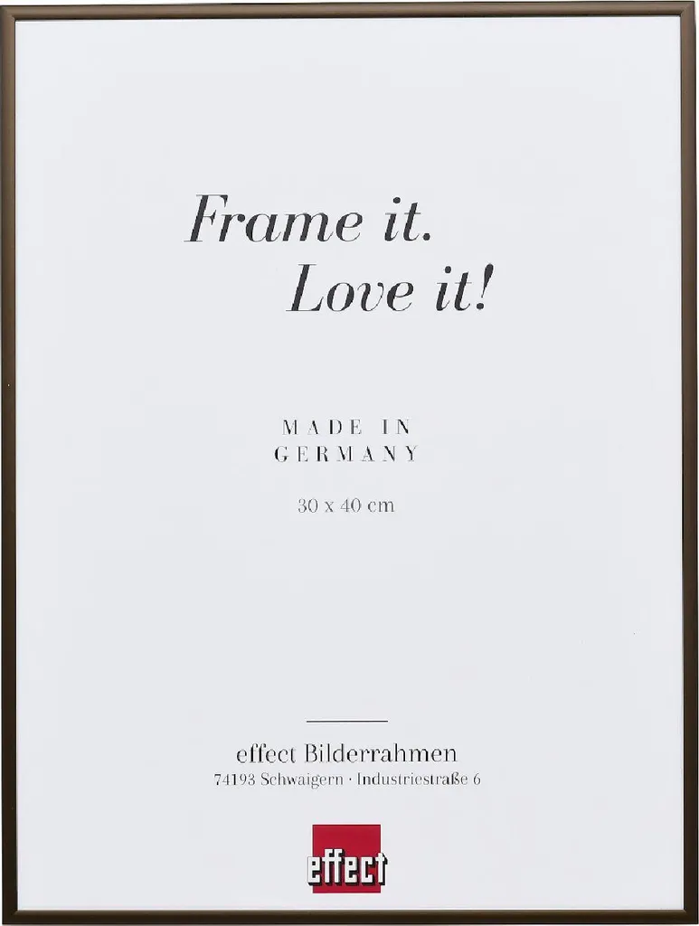 Cornice Professionale 25x60 Alluminio Bronzo - Vetro Alta Trasparenza