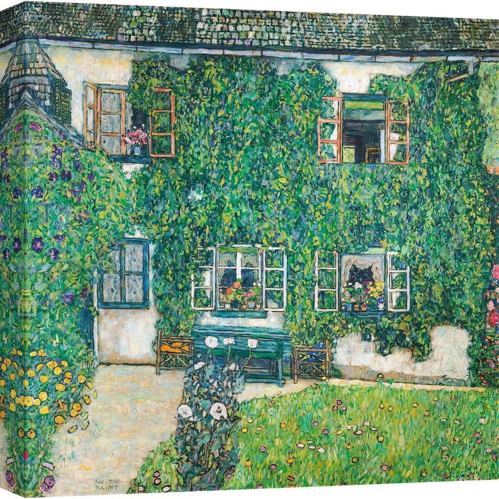 Tableau Klimt pour Salon et Bureau - Ambiance Nature et Art 40x40 cm