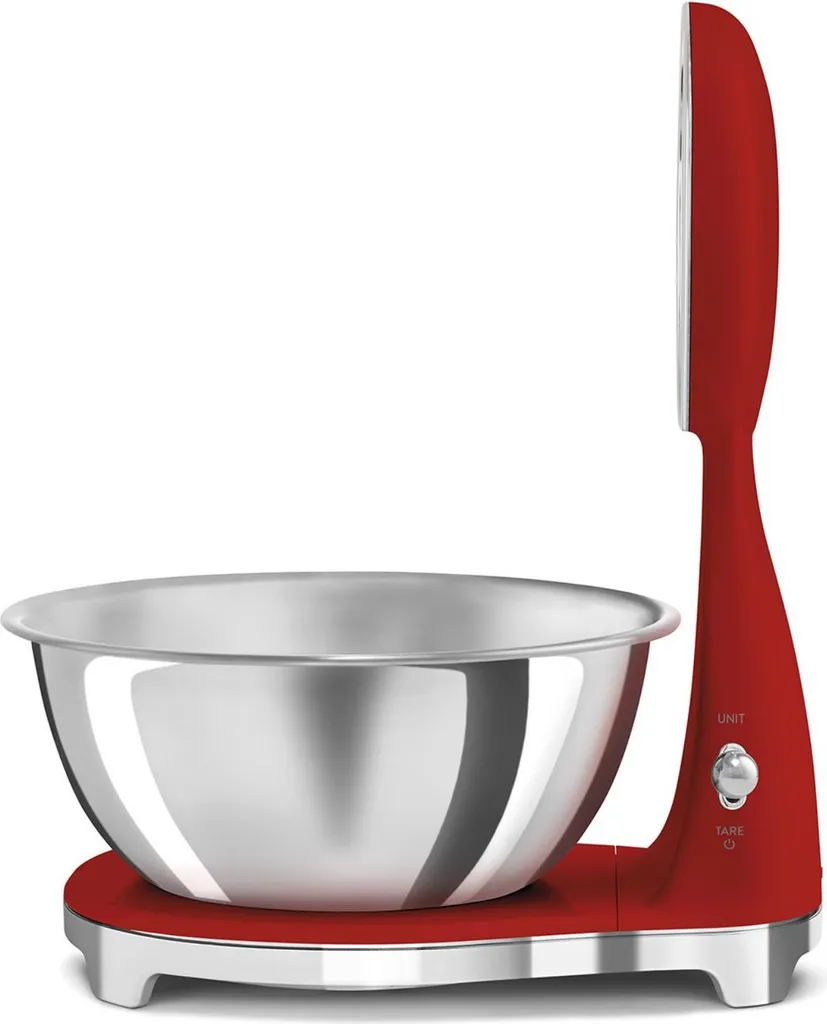 Balance de cuisine électronique Smeg KSF01RDWW rouge de 1g à 5kg