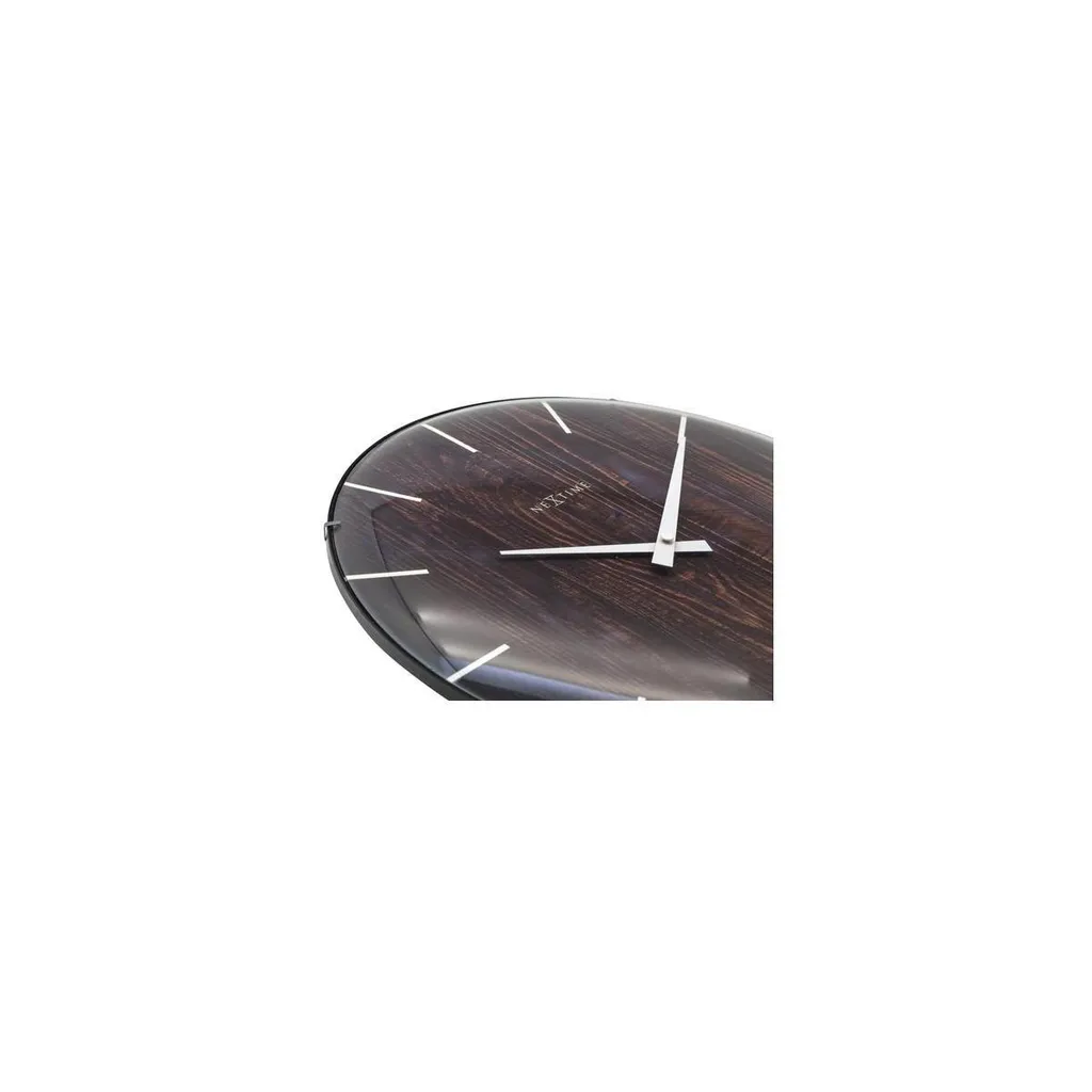 Horloge Murale Silencieuse en Bois Marron de 35cm Idéale pour le Bureau