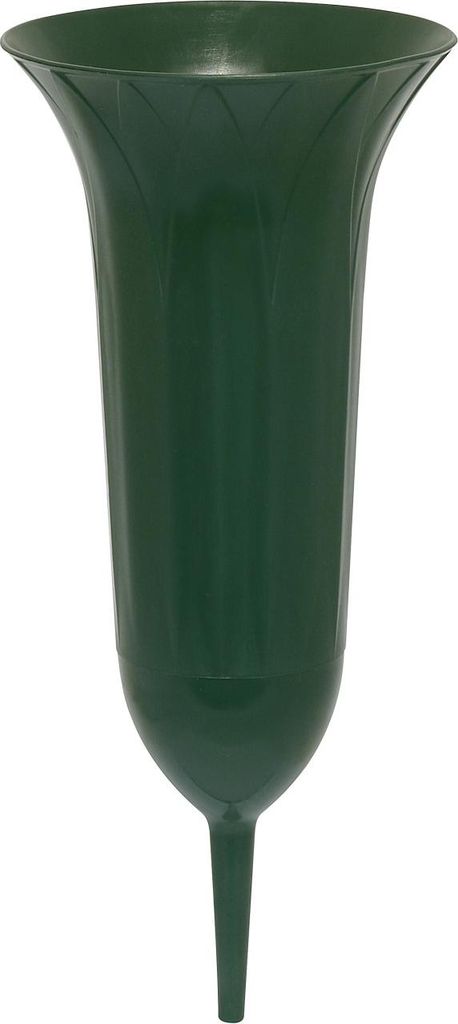 Geli Grabvase Ø 11 cm dunkelgrün