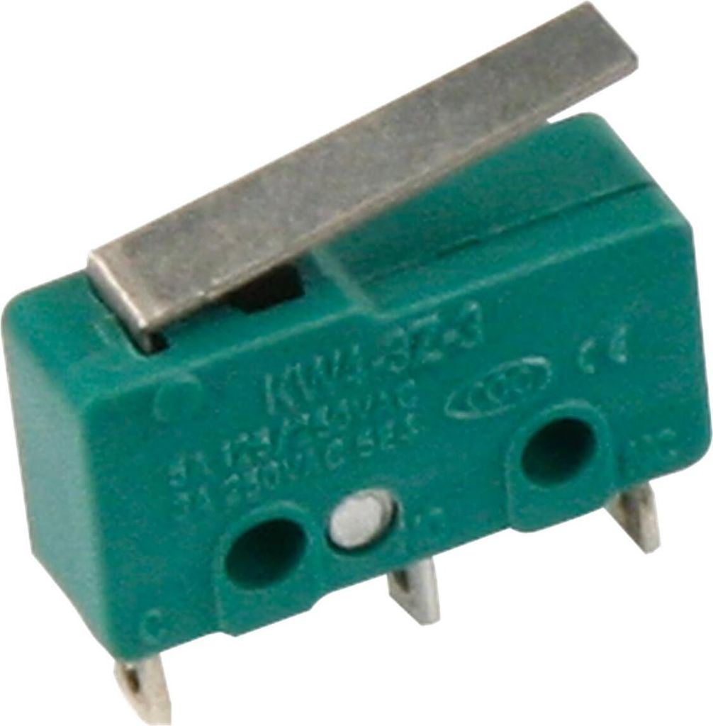 Mikroprzełącznik McPower, 250V/5A, 3-biegunowy, sprężynowy, Zdjęcie produktu 