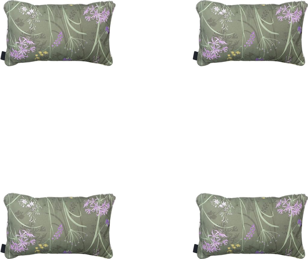 Madison - Dekokissen Donna grün Canvas Eco+ - Ca. 30x50 cm - 4er-Set