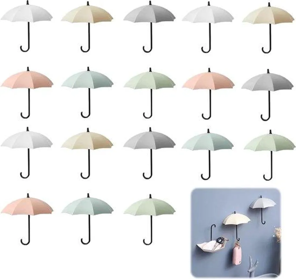 Crochets muraux pour clés et décoration maison : lot de 18 pièces adhésives