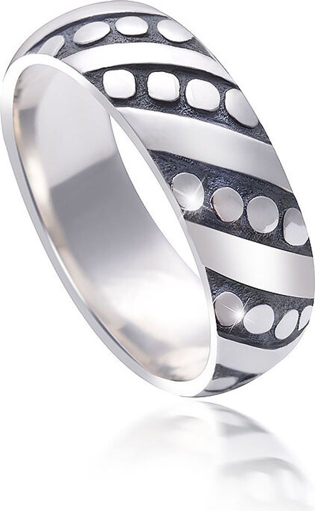 MATERIA Damen Ring antik 925 Sterling Silber 7mm breit Produktbild 
