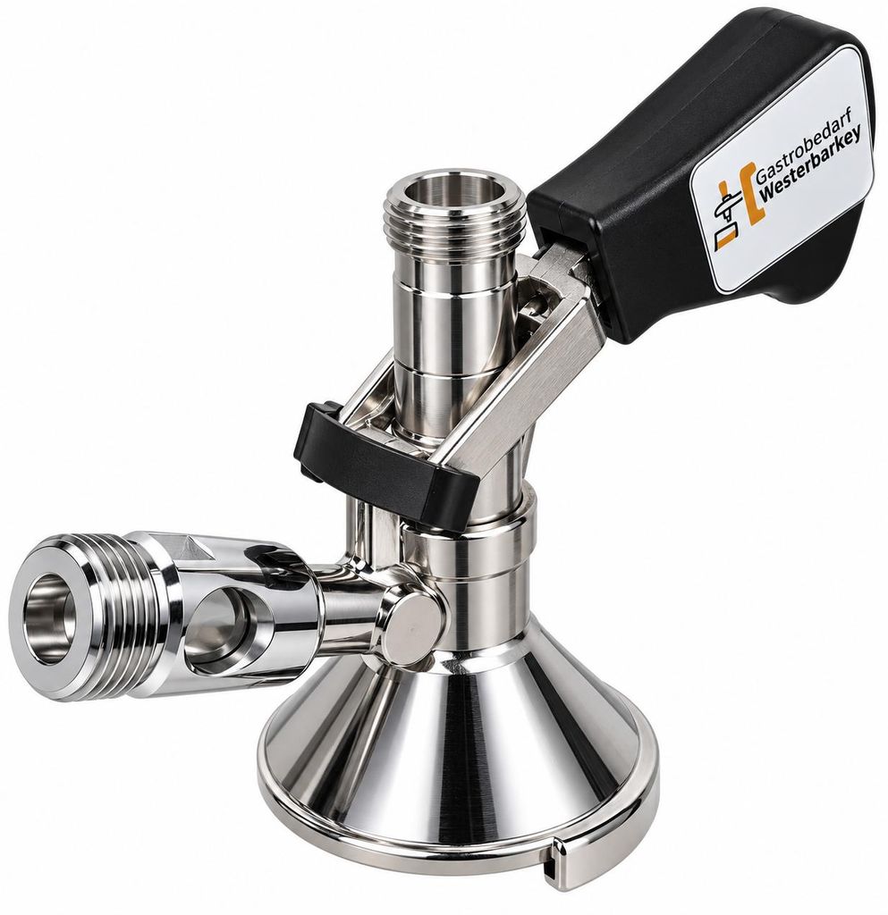 Kegverschluss GDW Neu Flachkeg Typ A mit 5/8" Bier und 3/4" Produktbild  KI-generiertes Bild